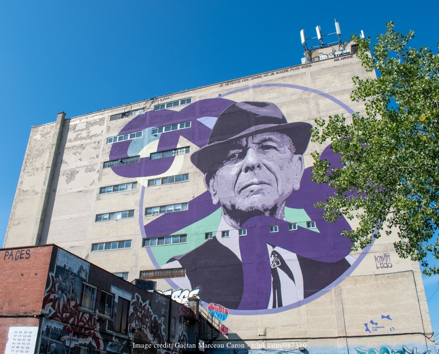 Leonard Cohen Mural, Montreal